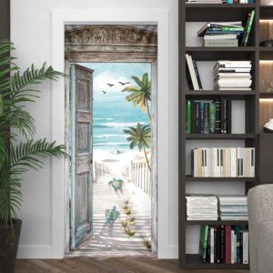 Turtle Beach Scene Door Cover Unique Gifts Doorcover Christmas Gift For Friends Christmas Gift 4 ont0oj.jpg