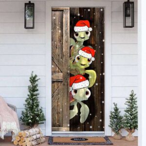 Turtle Christmas Door Cover Christmas Front Door…