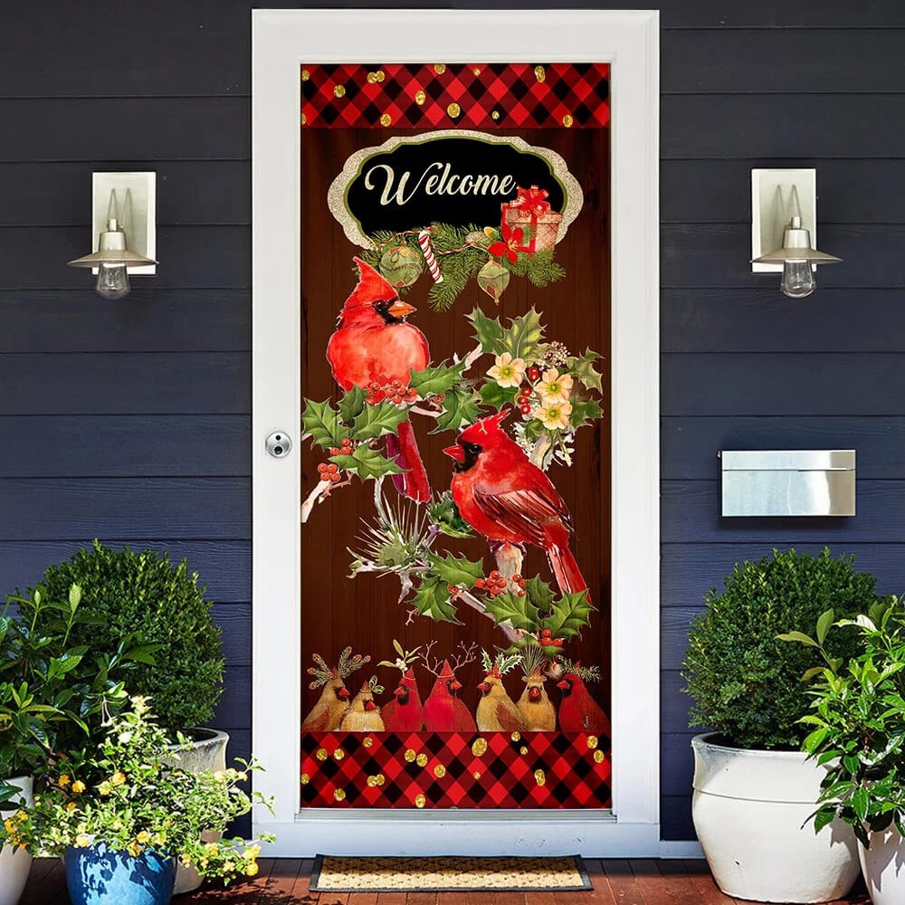 Welcome Home Cardinal Christmas Door Cover, Cardinal Christmas Decor, Christmas Door Cover Decorations, Christmas Gift Welcome Home Cardinal Christmas Door Cover, Cardinal Christmas Decor, Christmas Door Cover Decorations, Christmas Gift