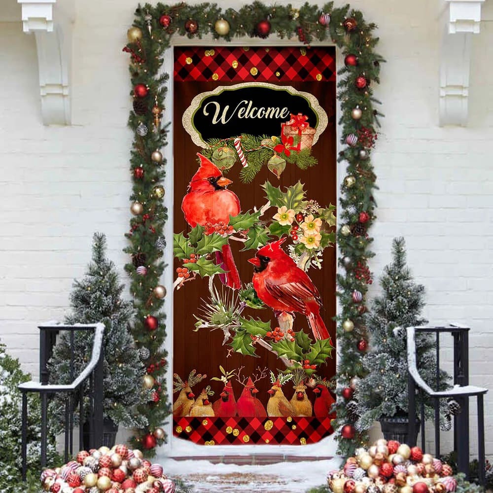 Welcome Home Cardinal Christmas Door Cover, Cardinal Christmas Decor, Christmas Door Cover Decorations, Christmas Gift Welcome Home Cardinal Christmas Door Cover, Cardinal Christmas Decor, Christmas Door Cover Decorations, Christmas Gift
