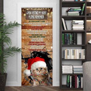 When Visiting My House Please Remember Door Cover Cat Lover Door Cover Christmas Outdoor Decoration Christmas Gift 3 ricqcu.jpg