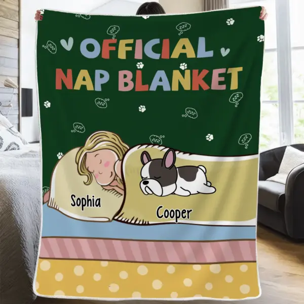 Official Nap Blanket – Personalized Gift for Cat Lovers, Pet Lovers, Cat Mom