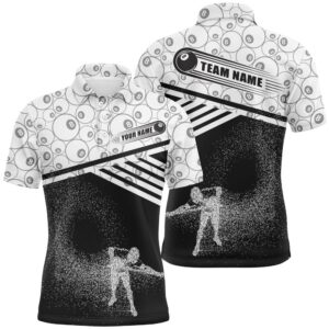3D Funny Billiards 8 Ball Pattern Polo…