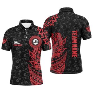8 Ball Pattern Billiard Red Black Tribal…