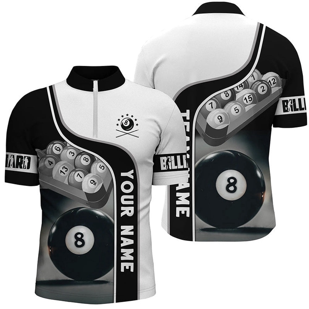 8 Ball Pool Billiard Balls 3D Jersey Shirts, Custom Name Billiard Team Shirts, Personalized Billiard Team Jersey Shirt