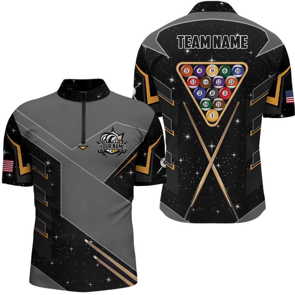 8 Ball Pool Billiard Jersey Shirts Custom 8 Ball Billiards Attire Jerseys, Personalized Billiard Team Jersey Shirt