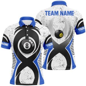 8 Ball Pool Blue White Grunge Custom…