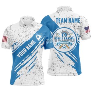 8 Ball Pool Blue White Grunge US…