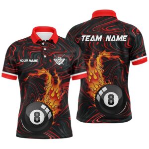 8 Ball Pool Fire 3D Polo Shirts…