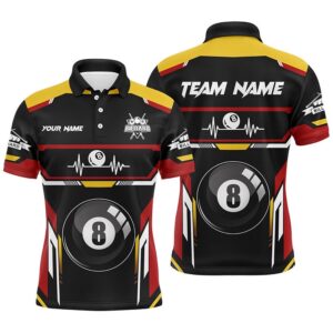 8 Ball Pool Heartbeat Billiard Polo Shirts…