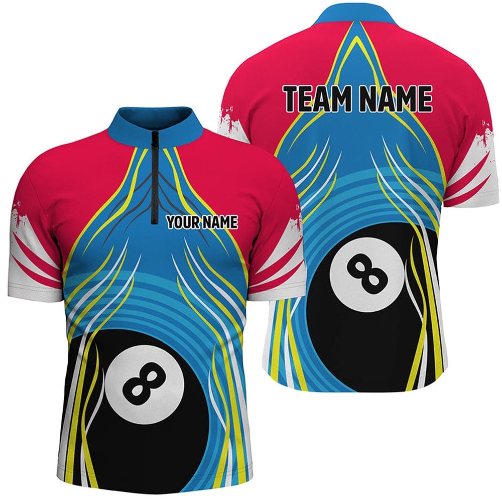 8 Ball Pool Jersey Shirts Custom Billiard Shirts S Billiard Team Jerseys, Personalized Billiard Team Jersey Shirt
