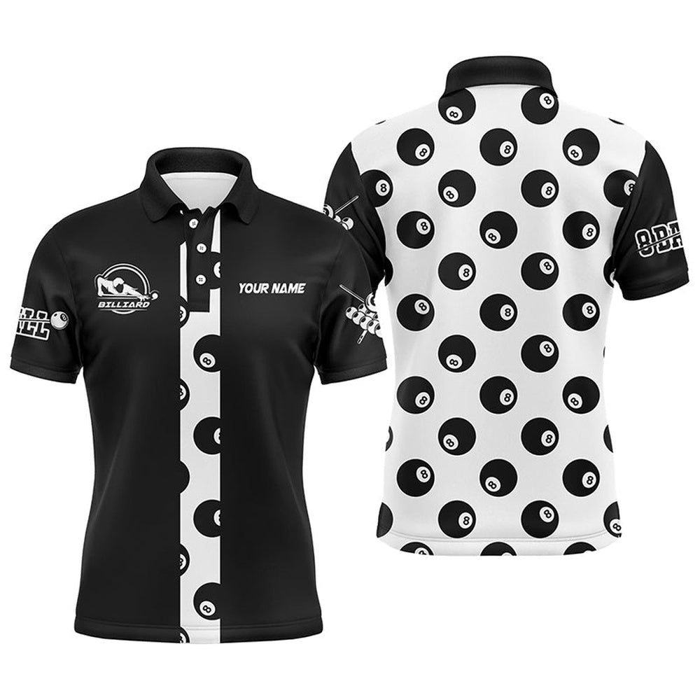 8 Ball Pool Pattern Black White Billiard 3D Polo Shirts, Billiard Polo, Personalized Billiard Polo Shirt 8 Ball Pool Pattern Black White Billiard 3D Polo Shirts, Billiard Polo, Personalized Billiard Polo Shirt