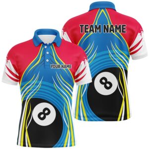8 Ball Pool Polo Shirts Custom Billiard…