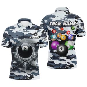 8 Ball Pool Smoke Billiard Shirts Custom…