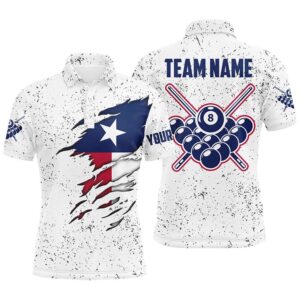 8 Ball Pool Texas Flag Billiard Polo…
