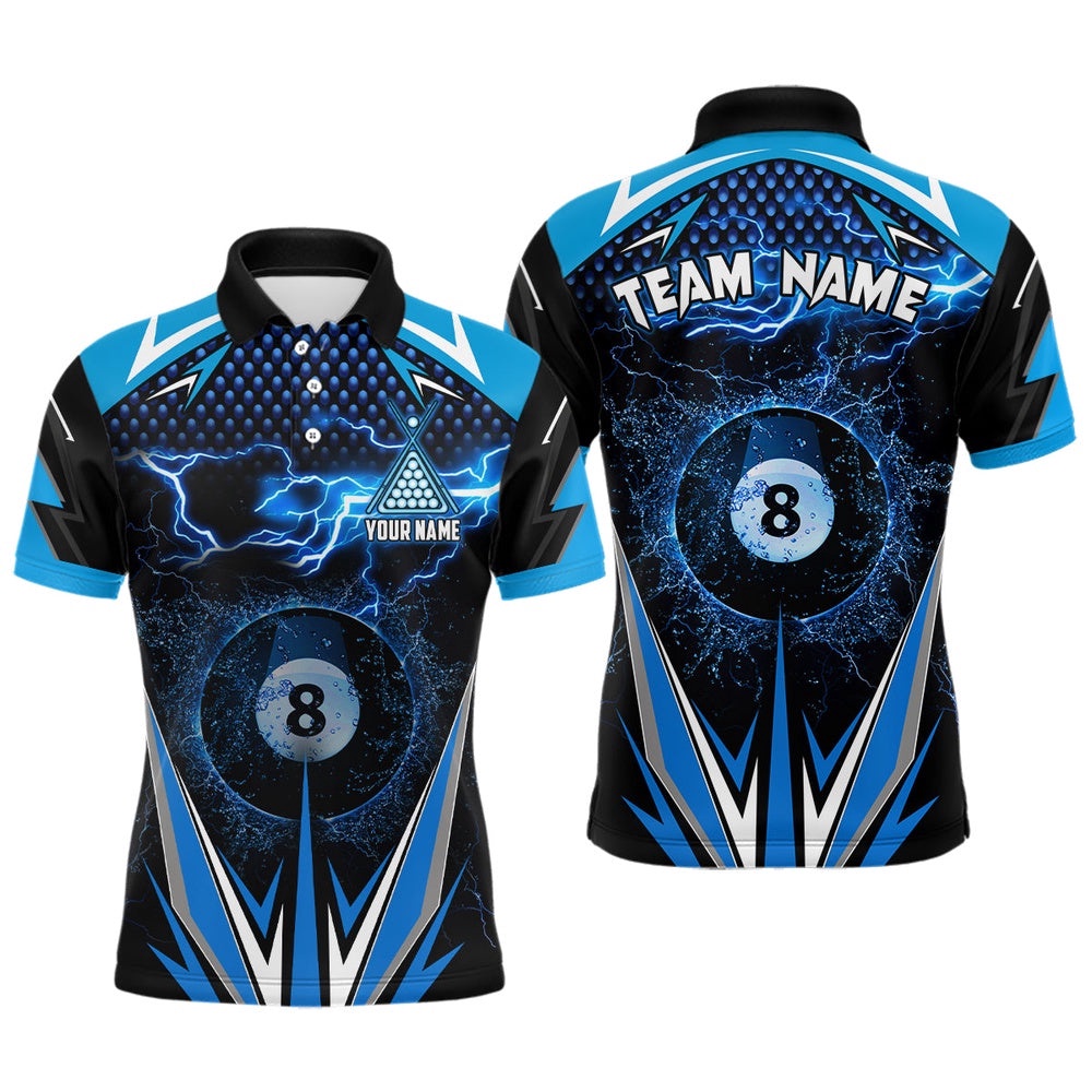 8 Ball Pool Thunder Lightning 3D Full Printing Billiard Polo Shirts Polo, Personalized Billiard Polo Shirt 8 Ball Pool Thunder Lightning 3D Full Printing Billiard Polo Shirts Polo, Personalized Billiard Polo Shirt