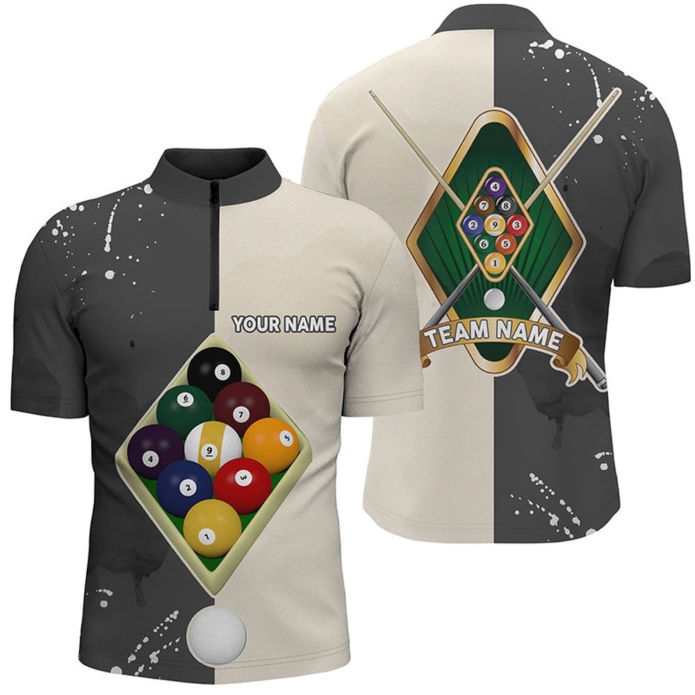 9 Ball Pool Billiard Balls Jersey Shirts, Custom 9 Ball Billiards Jerseys, Personalized Billiard Team Jersey Shirt