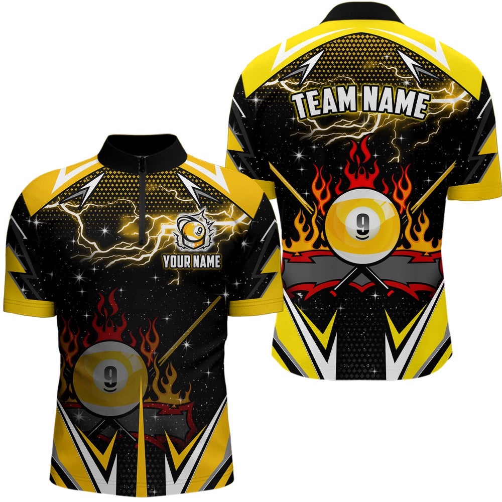 9 Ball Pool Billiard Jerseys Custom Billiard Jersey Shirts Team League Billiard Shirts, Personalized Billiard Team Jersey Shirt