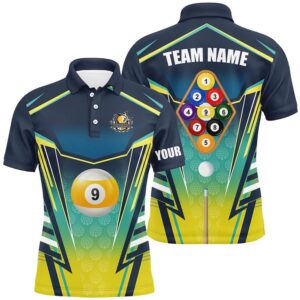 9 Ball Pool Billiard Polo Custom Polo…