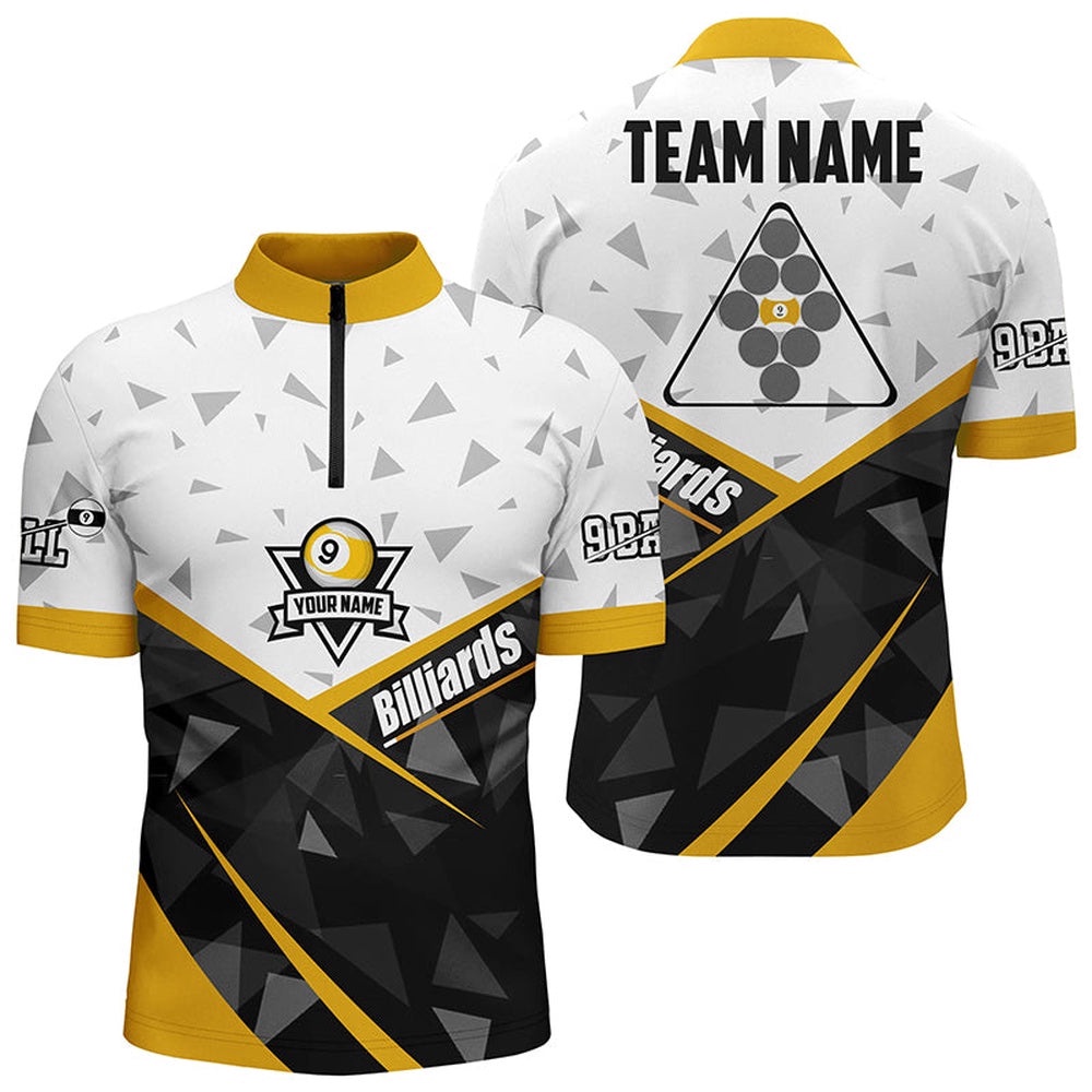 9 Ball Pool Jersey Shirts, Custom Billiard Balls 9 Ball Team Shirts, Personalized Billiard Team Jersey Shirt