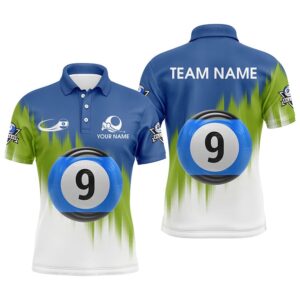 9 Ball Pool Player Custom Billiards Polo,…
