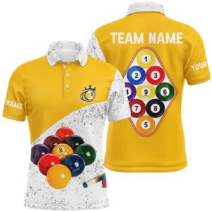 9 Ball Pool White Grunge Billiards Polo…