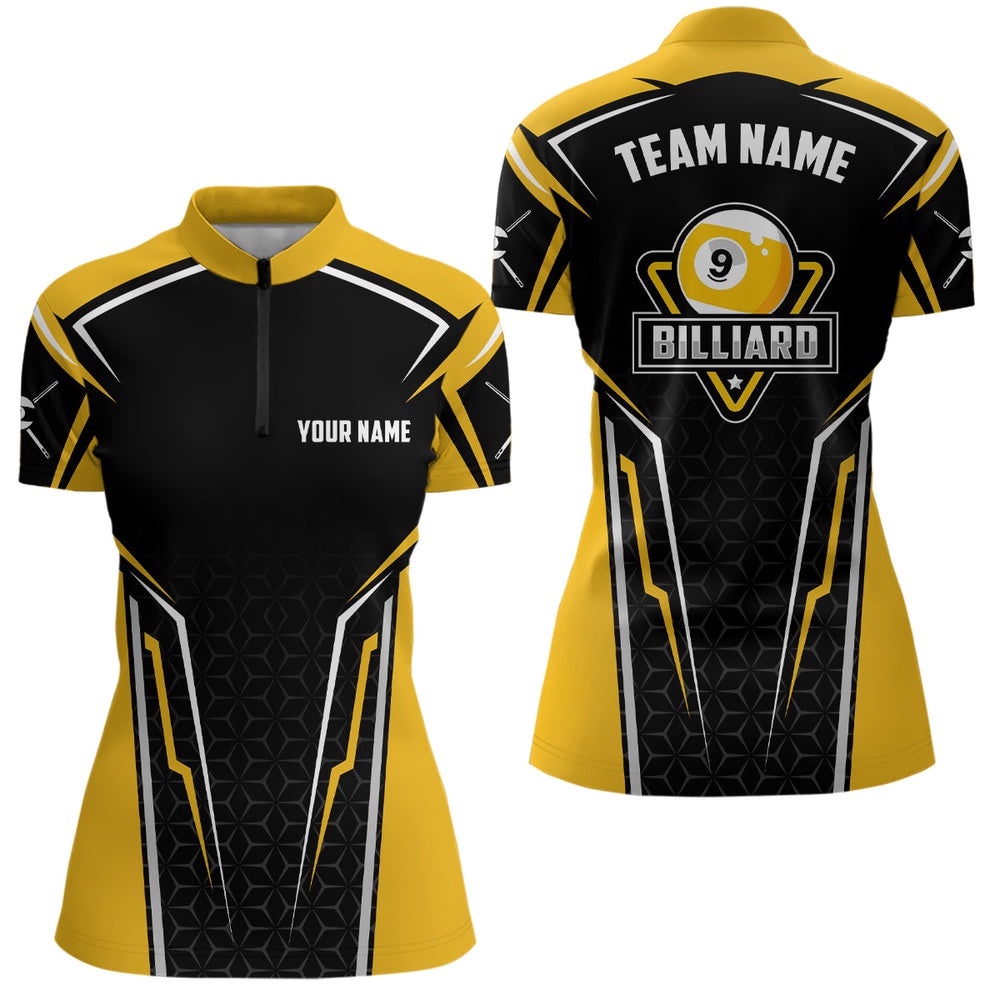 Abstract Sports Ball 9 Custom Name Billiards Team Shirts, Personalized Billiard Polo Shirt Abstract Sports Ball 9 Custom Name Billiards Team Shirts, Personalized Billiard Polo Shirt