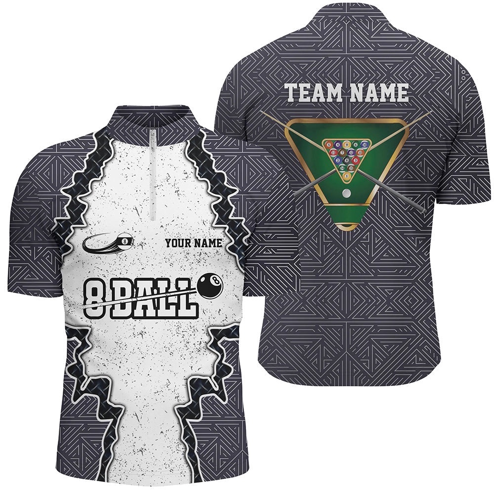 Armor 8 Ball Pool Billiard Jersey Shirts Custom Name Funny 8 Ball Pool Team Shirts, Personalized Billiard Team Jersey Shirt