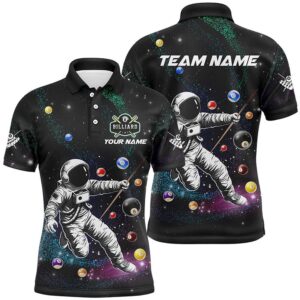 Astronaut Playing Billiard 3D Printed Polo Shirts…