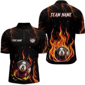 Ball 8 Fire Thunder Billiard Jersey Shirts…