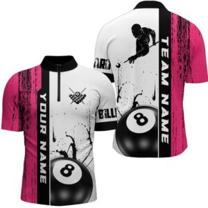 Ball 8 Grunge Ink Style Billiard Jersey…