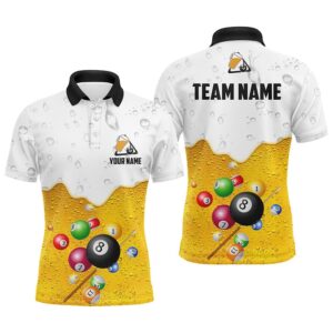 Beer And Billiard Balls 3D Polo Shirts,…