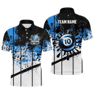 Billiard 10 Ball Grunge Style Polo Shirts,…
