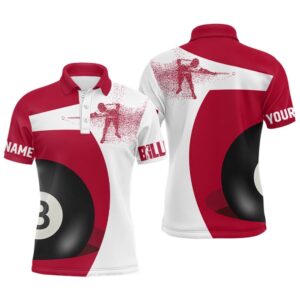 Billiard 3D Funny Billiard Player Polo Shirts,…