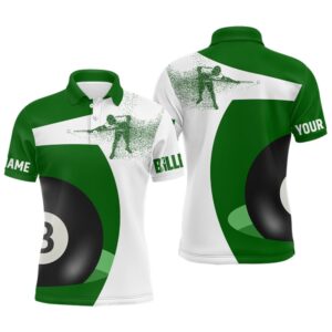 Billiard 3D Funny Billiard Player Polo Shirts,…