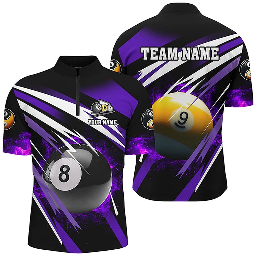 Billiard 8 Ball & 9 Ball Fire Jersey & Jersey Shirt Custom Billiard Jersey Attire Purple, Personalized Billiard Team Jersey Shirt Billiard 8 Ball & 9 Ball Fire Jersey & Jersey Shirt Custom Billiard Jersey Attire Purple, Personalized Billiard Team Jersey Shirt
