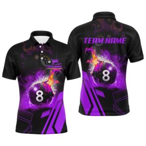 Billiard 8 Ball Flame Purple Version 3D…