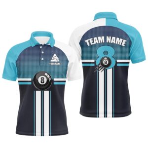 Billiard 8 Ball Light Blue Gradient 3D…