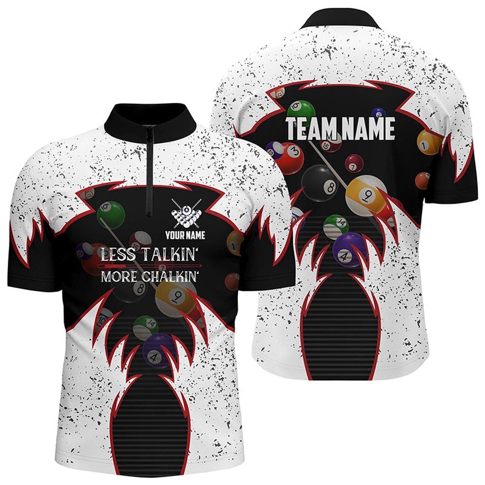 Billiard Balls Jersey Shirts, Less Talkin More Chalkin Billiards Jerseys, Personalized Billiard Team Jersey Shirt Billiard Balls Jersey Shirts, Less Talkin More Chalkin Billiards Jerseys, Personalized Billiard Team Jersey Shirt