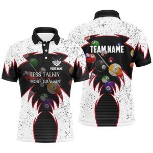 Billiard Balls White Polo Shirts, Less Talkin…