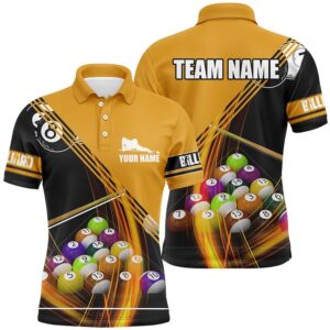 Billiard Balls Yellow 3D Polo Shirts, Custom…