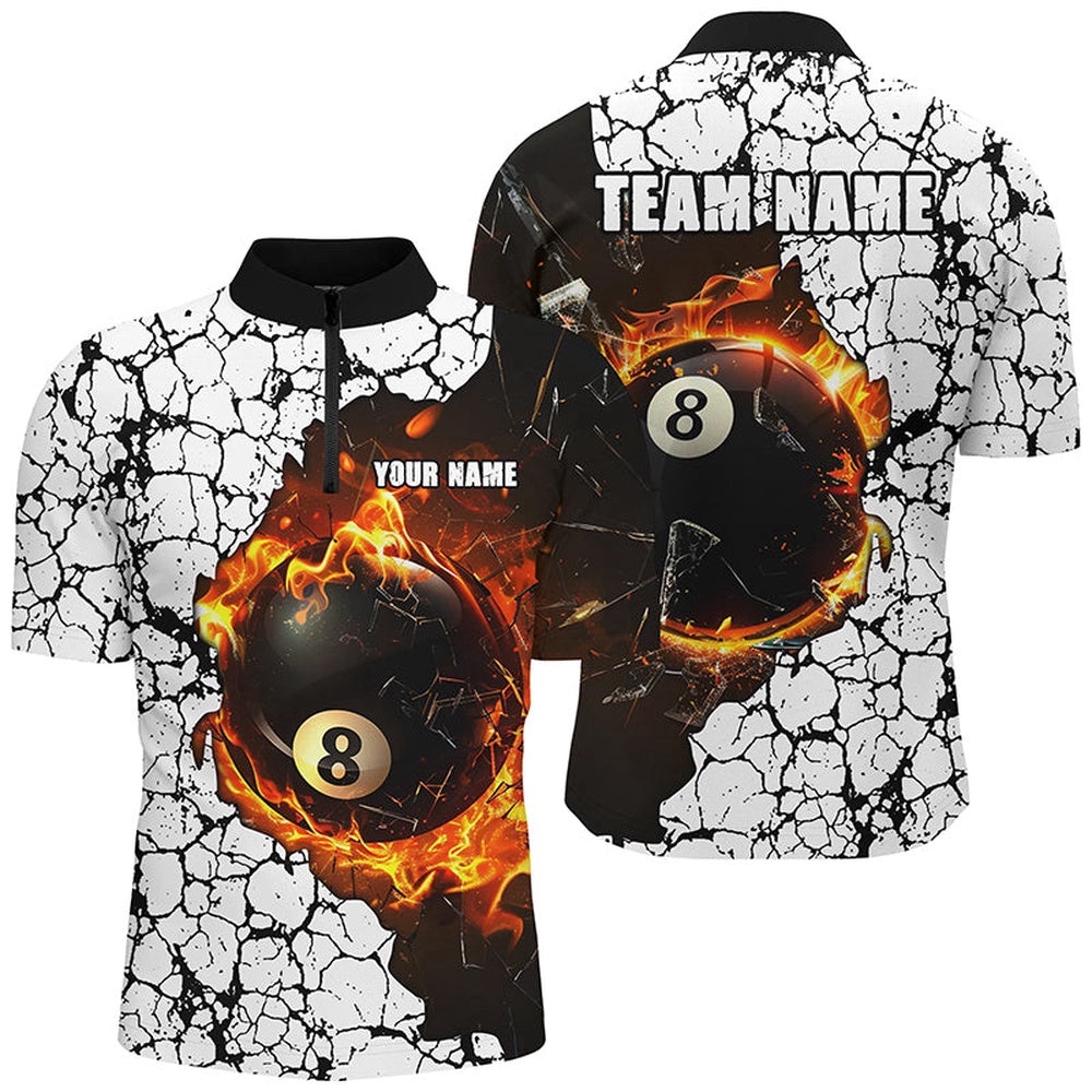 Billiard Crack 8 Ball Pool Fire Jersey & Jersey Shirts, Unique Billiard Jerseys, Personalized Billiard Team Jersey Shirt