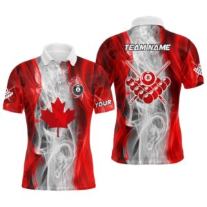 Billiard Smoke Canadian Flag Polo Shirts Custom…