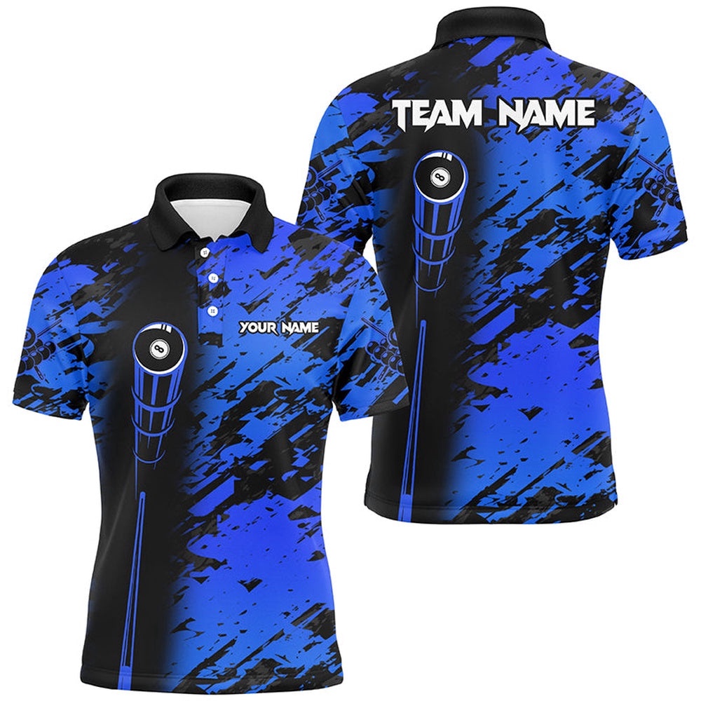 Billiard Tournat Polo Shirts, Best 8 Ball Billiard Shirts For Team Blue, Personalized Billiard Polo Shirt Billiard Tournat Polo Shirts, Best 8 Ball Billiard Shirts For Team Blue, Personalized Billiard Polo Shirt