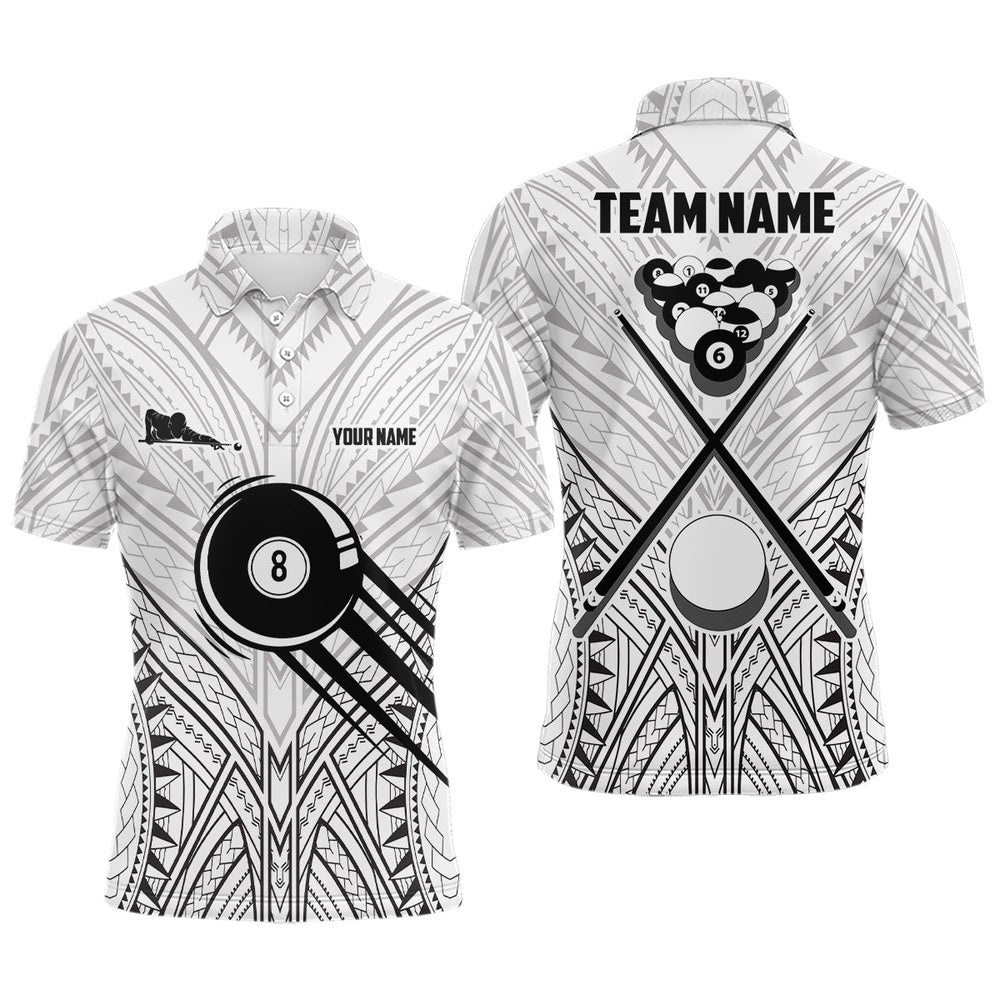 Billiard Tribal Pattern 3D All Over Print Jersey Shirts Custom Billiard 8 Ball, Personalized Billiard Team Jersey Shirt