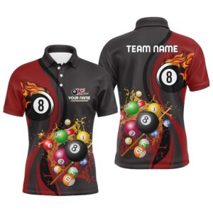 Billiards Ball 8 Water Flow Polo Shirts,…