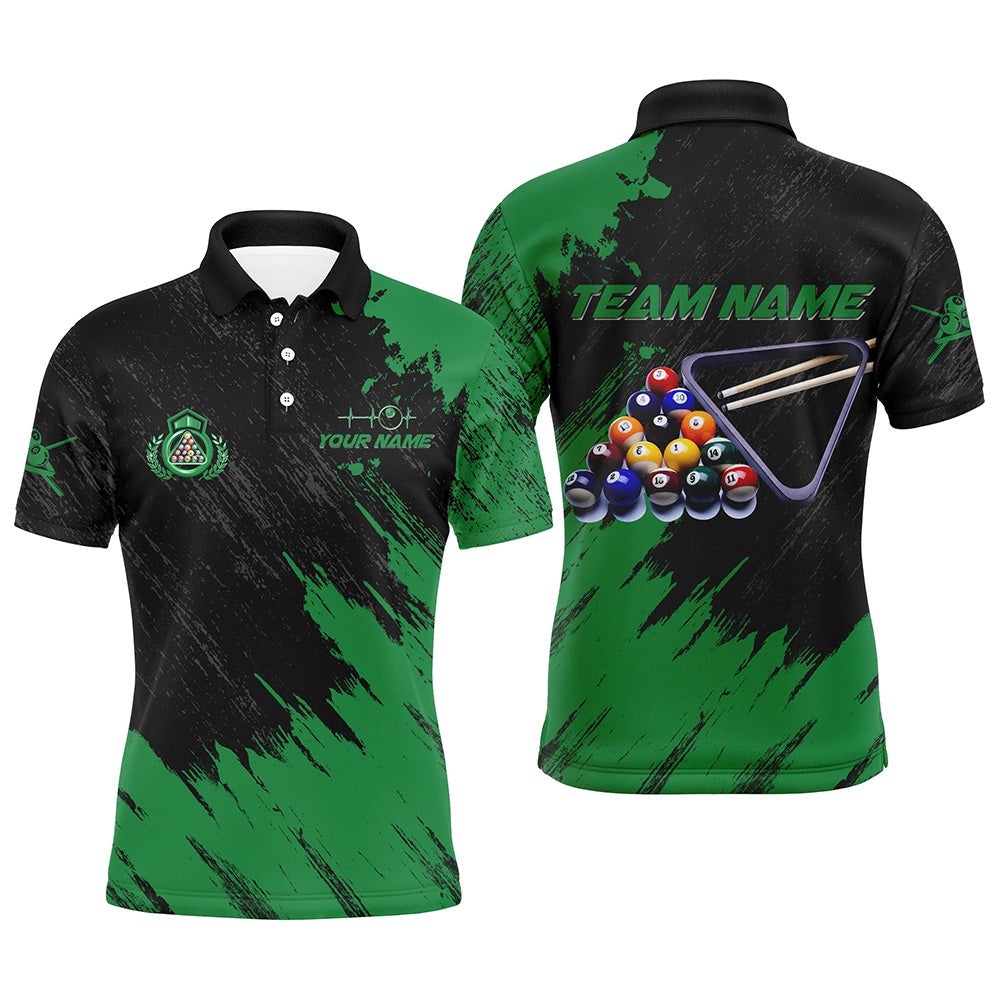 Billiards Balls Painted Green Version All Over Print Billiards Team Shirts, Personalized Billiard Polo Shirt Billiards Balls Painted Green Version All Over Print Billiards Team Shirts, Personalized Billiard Polo Shirt