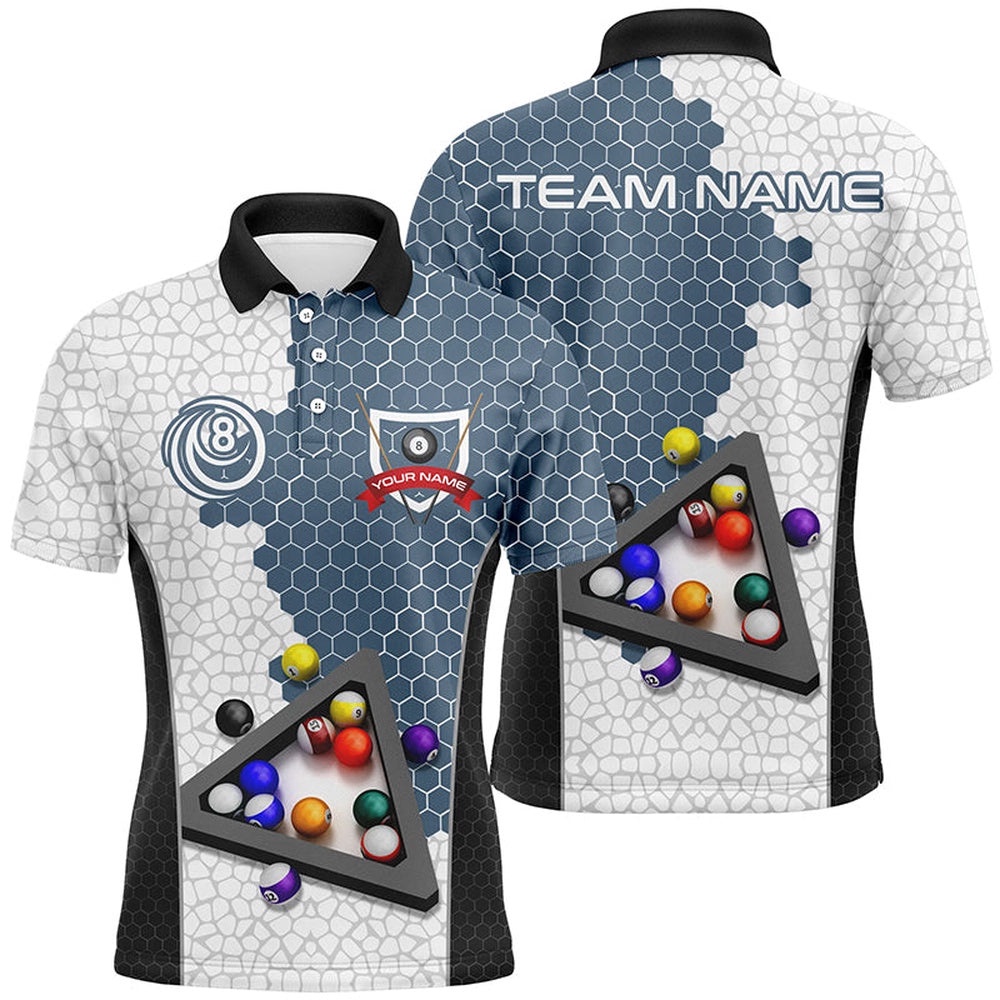 Billiards Balls Polo Shirts, Custom Team Name Billiard Pool Shirts, Personalized Billiard Polo Shirt Billiards Balls Polo Shirts, Custom Team Name Billiard Pool Shirts, Personalized Billiard Polo Shirt