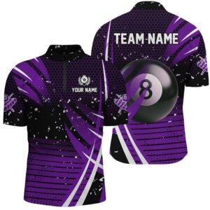 Black Purple Billiard 8 Ball Pool Jersey…