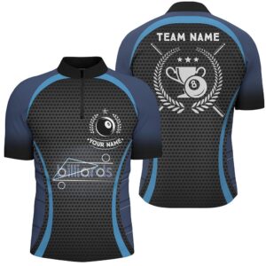 Blue 8 Ball Pool Jersey Shirts, Custom…